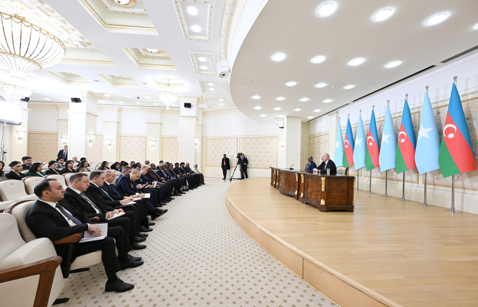 President Ilham Aliyev, President of Somalia make press statements (PHOTO)