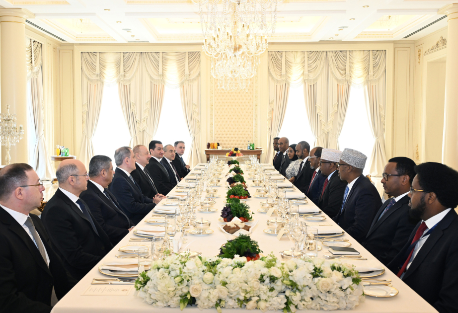 President Ilham Aliyev, President of Somalia hold expanded meeting (VIDEO)