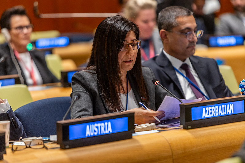 Azerbaijani MP Sevil Mikayilova delivers speech at UN hearings in New York (PHOTO/VIDEO)