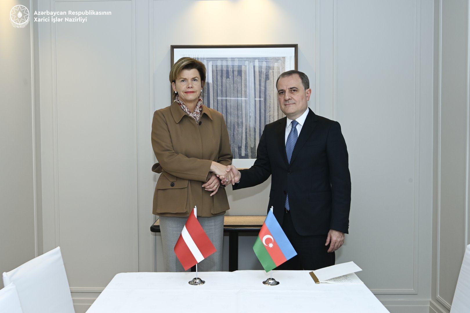 Azerbaijani FM meets with Latvian counterpart in Munich (PHOTO)