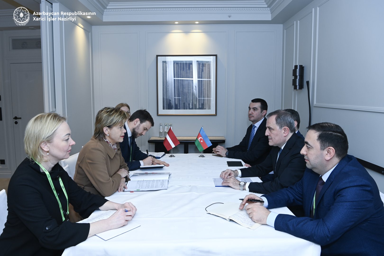 Azerbaijani FM meets with Latvian counterpart in Munich (PHOTO)