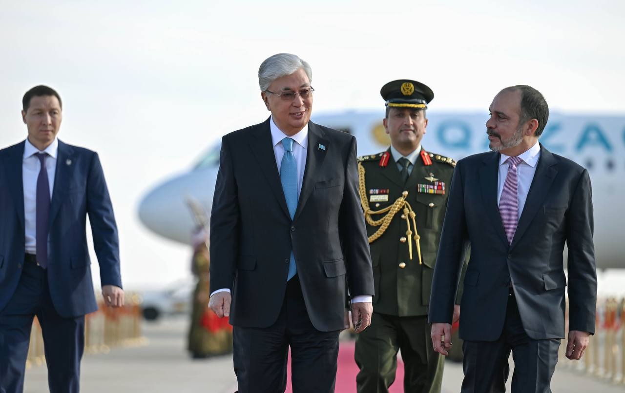 President of Kazakhstan arrives on official visit to Hashemite Kingdom of Jordan