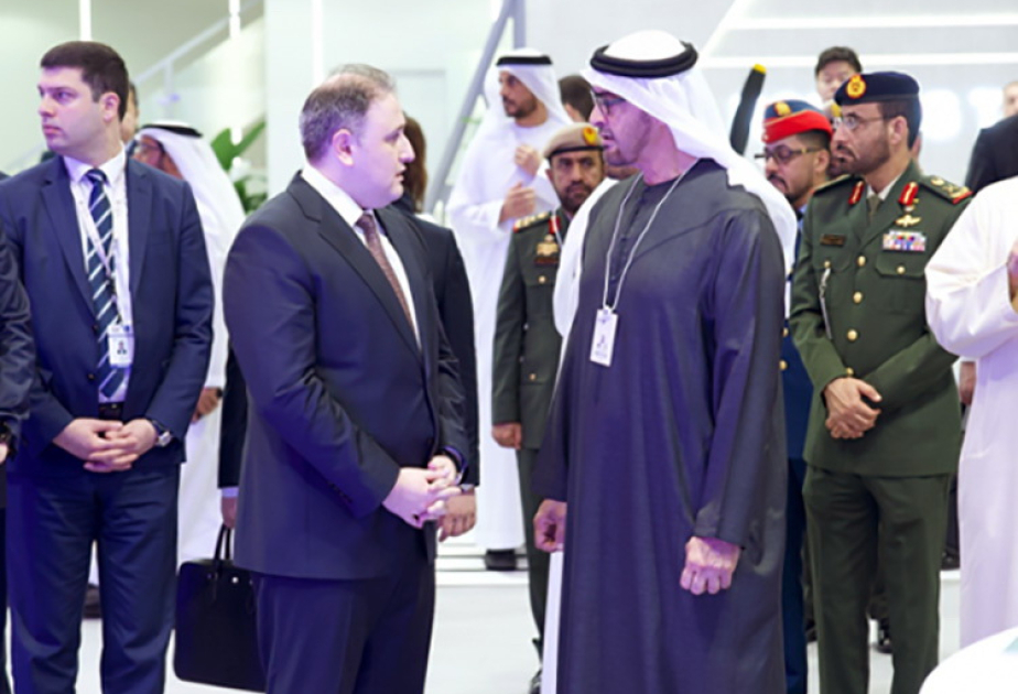 UAE president inspects Azerbaijani military products at IDEX 2025 exhibition