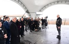 President Ilham Aliyev reviews restoration in Ballija village, meets relocated residents (PHOTO/VIDEO)