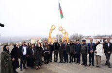 President Ilham Aliyev reviews restoration in Ballija village, meets relocated residents (PHOTO/VIDEO)