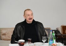 President Ilham Aliyev reviews restoration in Ballija village, meets relocated residents (PHOTO/VIDEO)