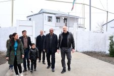 President Ilham Aliyev reviews restoration in Ballija village, meets relocated residents (PHOTO/VIDEO)