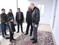 President Ilham Aliyev reviews restoration in Ballija village, meets relocated residents (PHOTO/VIDEO)