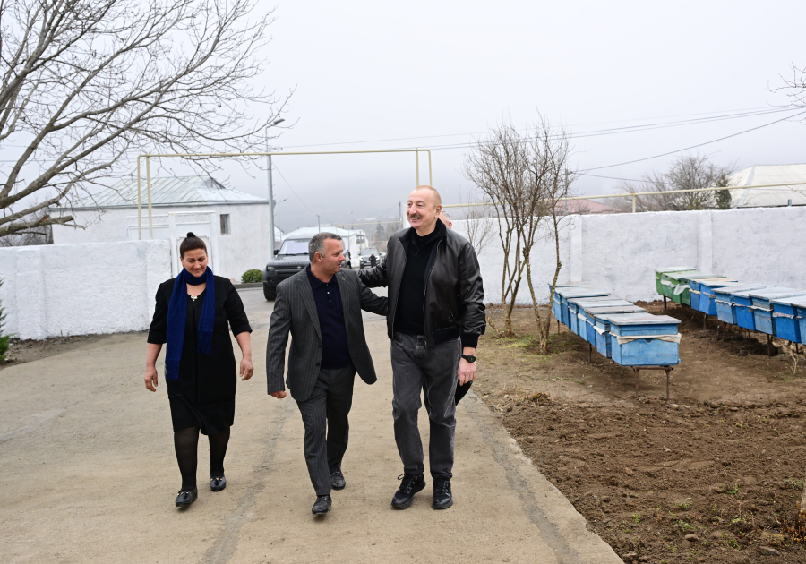 President Ilham Aliyev reviews restoration in Ballija village, meets relocated residents (PHOTO/VIDEO)