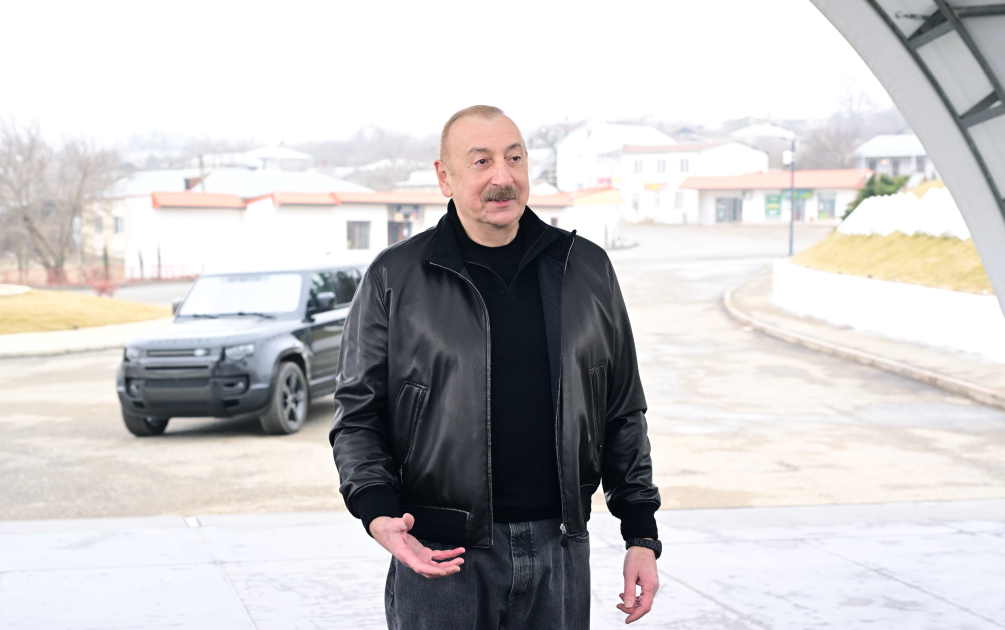 President Ilham Aliyev reviews restoration in Ballija village, meets relocated residents (PHOTO/VIDEO)