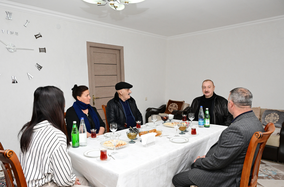 President Ilham Aliyev reviews restoration in Ballija village, meets relocated residents (PHOTO/VIDEO)