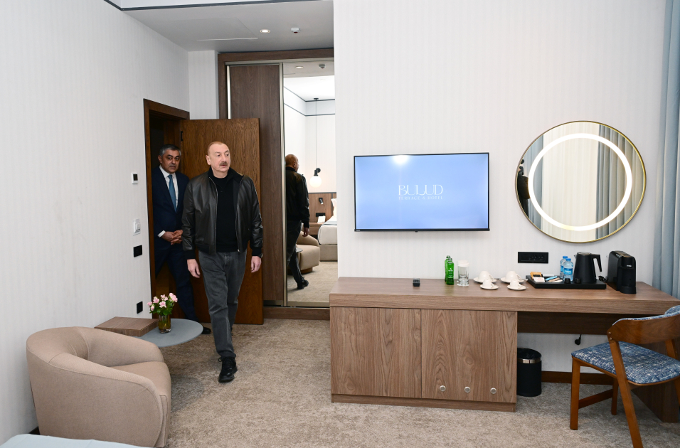 President Ilham Aliyev attends opening of Bulud Hotel in Khankendi (PHOTO/VIDEO)