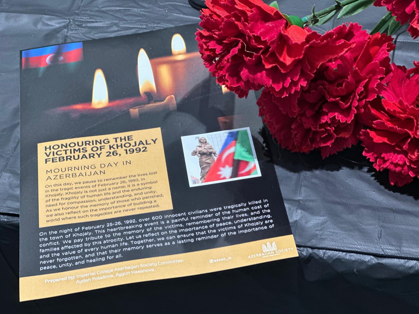 Imperial College London pays tribute to Khojaly genocide victims (PHOTO)