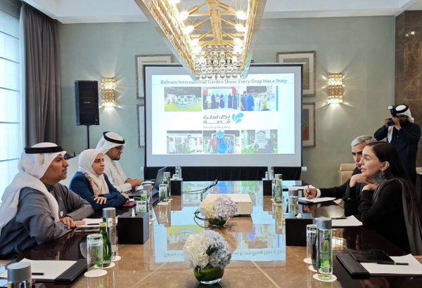 Heydar Aliyev Foundation's Vice President Leyla Aliyeva meets with Bahrain’s Minister of Oil and Environment (PHOTO)