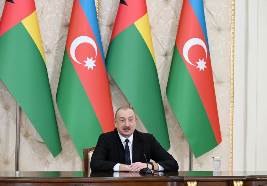 President Ilham Aliyev, President of Guinea-Bissau make press statements (PHOTO)