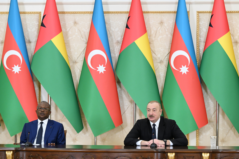 President Ilham Aliyev, President of Guinea-Bissau make press statements (PHOTO)