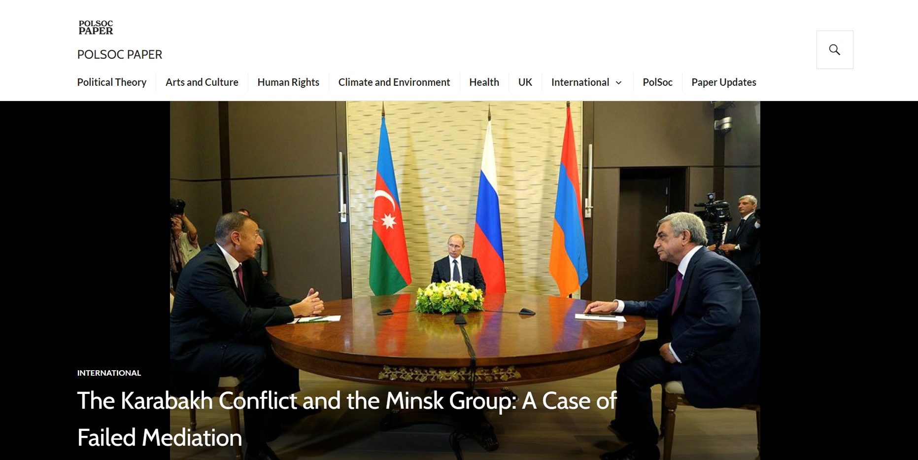 Sheffield University newspaper features in-depth analysis of Karabakh conflict