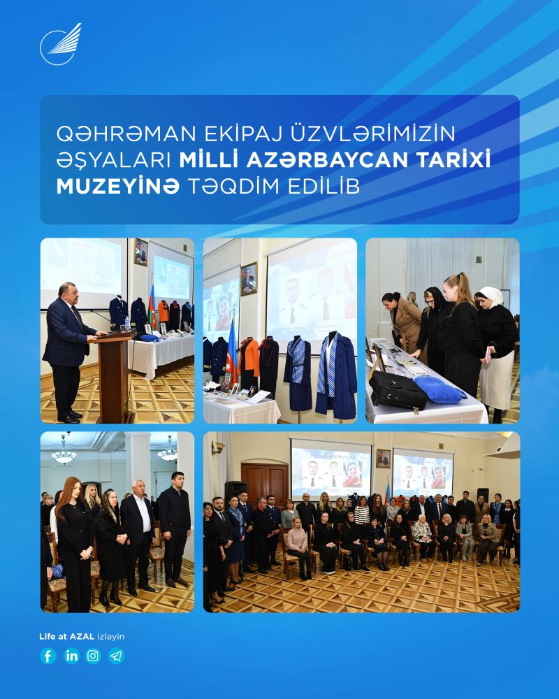 AZAL jet crash victims' items presented to National Museum of History of Azerbaijan