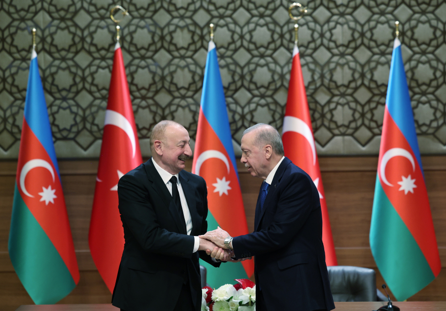 President Ilham Aliyev, President Recep Tayyip Erdoğan attend opening ceremony of Iğdır-Nakhchivan gas pipeline via video link (PHOTO/VIDEO)