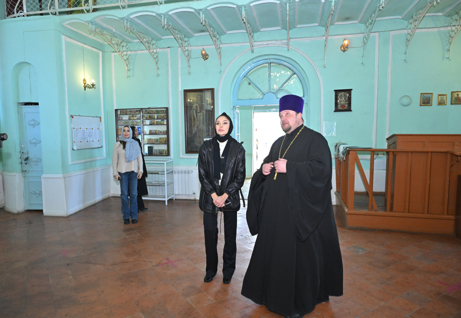 First VP Mehriban Aliyeva visits Alexander Nevsky Russian Orthodox Church in Ganja (PHOTO)