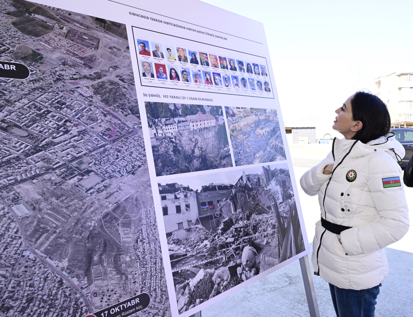 First VP Mehriban Aliyeva reviews Ganja Memorial Complex project (PHOTO)