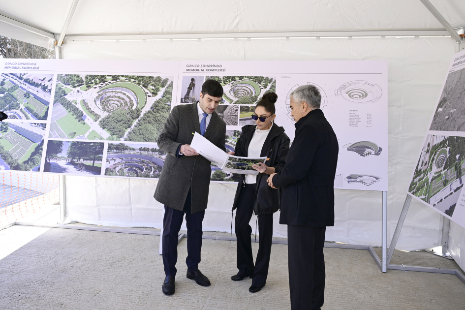 First VP Mehriban Aliyeva reviews Ganja Memorial Complex project (PHOTO)