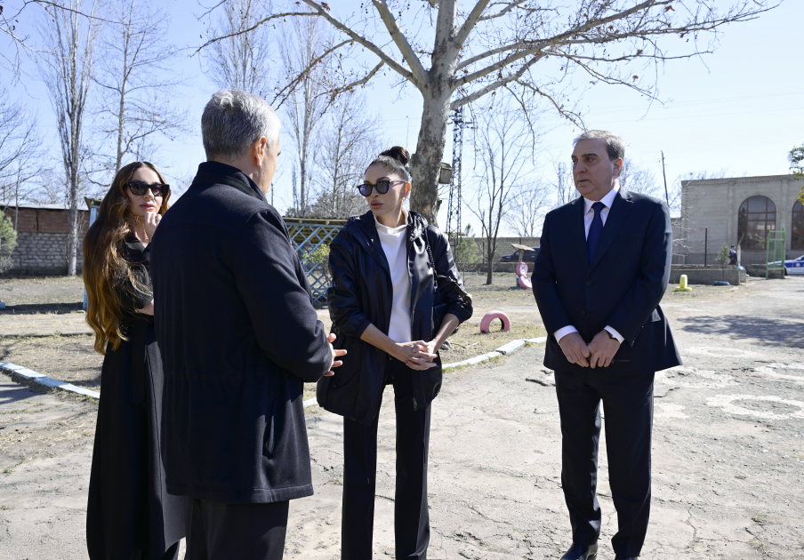 First VP Mehriban Aliyeva reviews reconstruction of Ganja city secondary school No.37 (PHOTO)