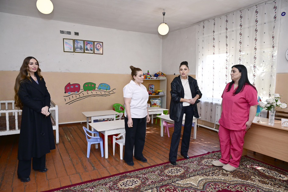 First VP Mehriban Aliyeva visits nursery-kindergarten No. 40 in Ganja (PHOTO)