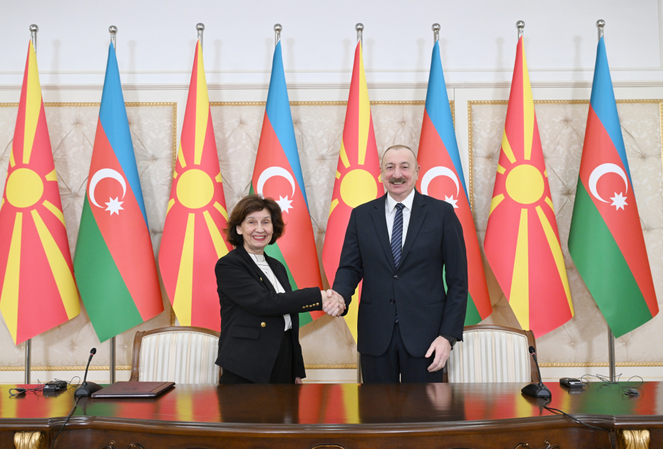 President Ilham Aliyev, President of North Macedonia make press statements (PHOTO/VIDEO)