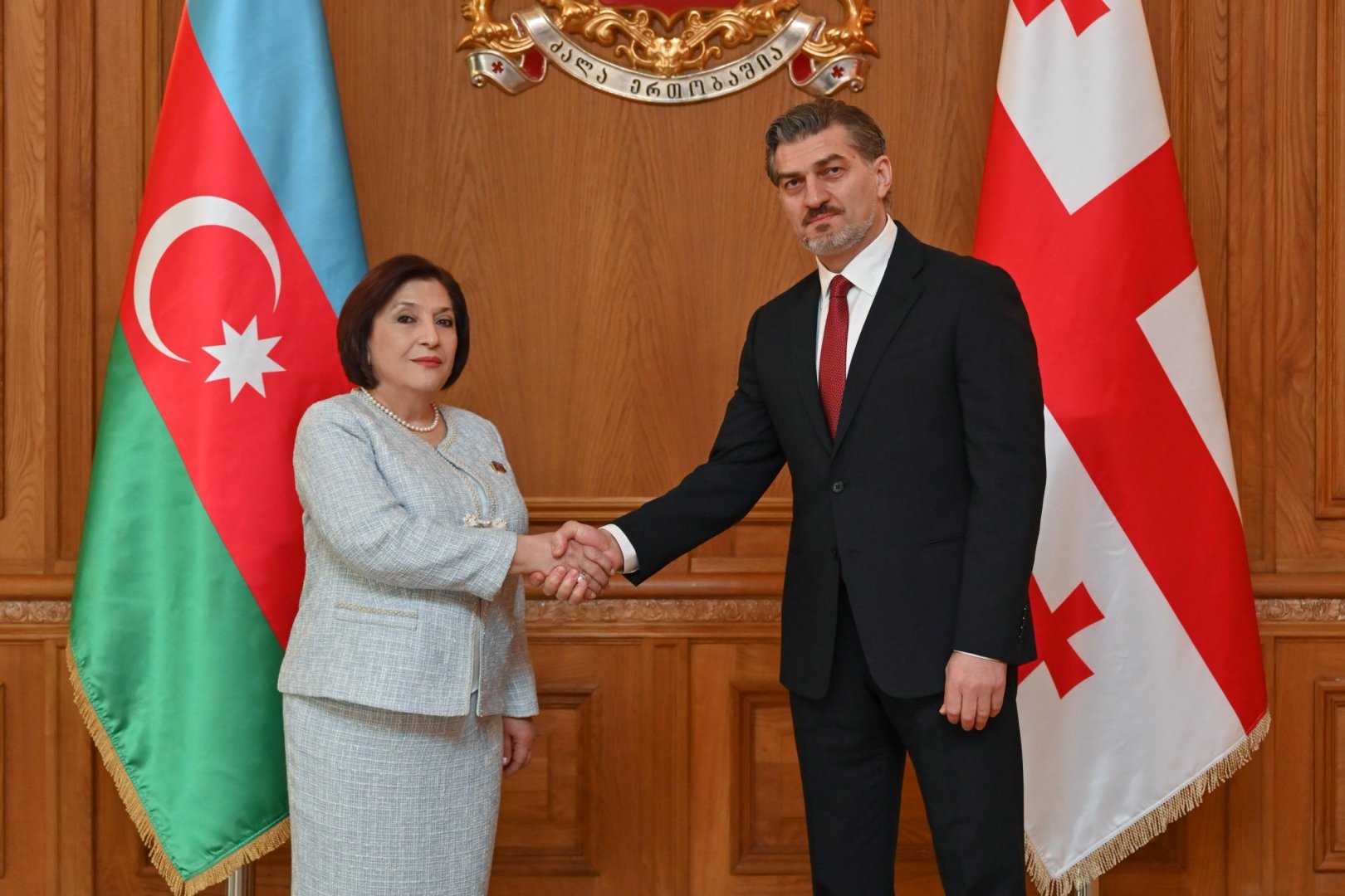 Azerbaijani Parliament Speaker meets with President of Georgia to discuss interparliamentary relations (PHOTO)