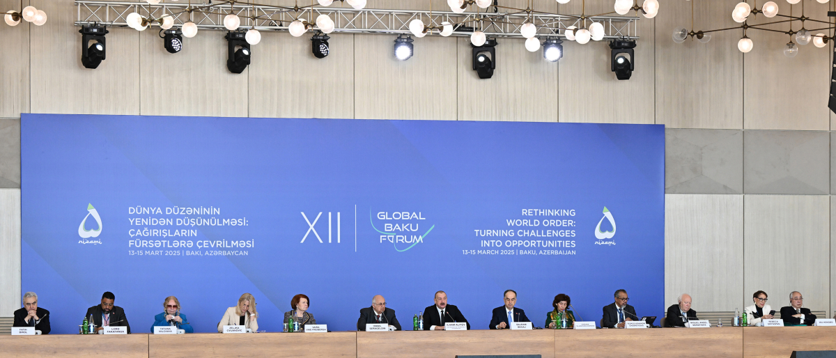 President Ilham Aliyev attends XII Global Baku Forum opening ceremony (PHOTO)