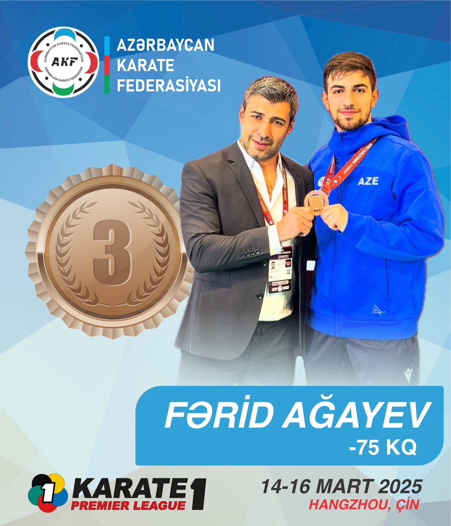 Azerbaijani karatekas win two medals at prestigious tournament in China (PHOTO)