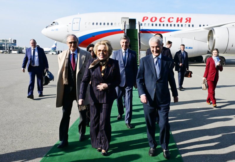 Russia’s Federation Council chair arrives in Azerbaijan on official visit (PHOTO)