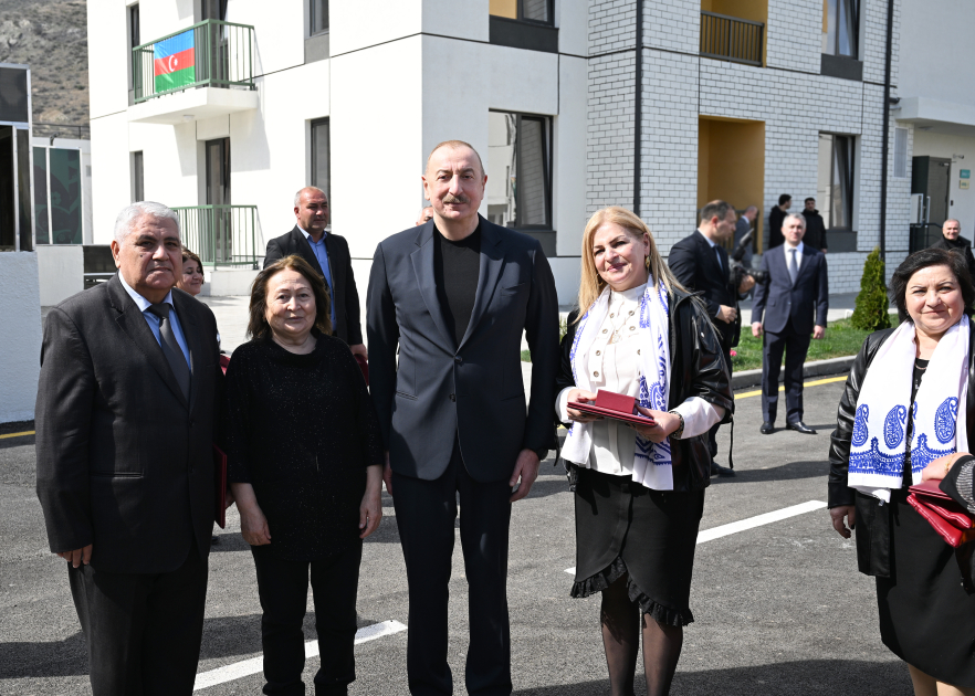 President Ilham Aliyev, First Lady Mehriban Aliyeva attend inauguration of Sugovushan residential complex (PHOTO/VIDEO)