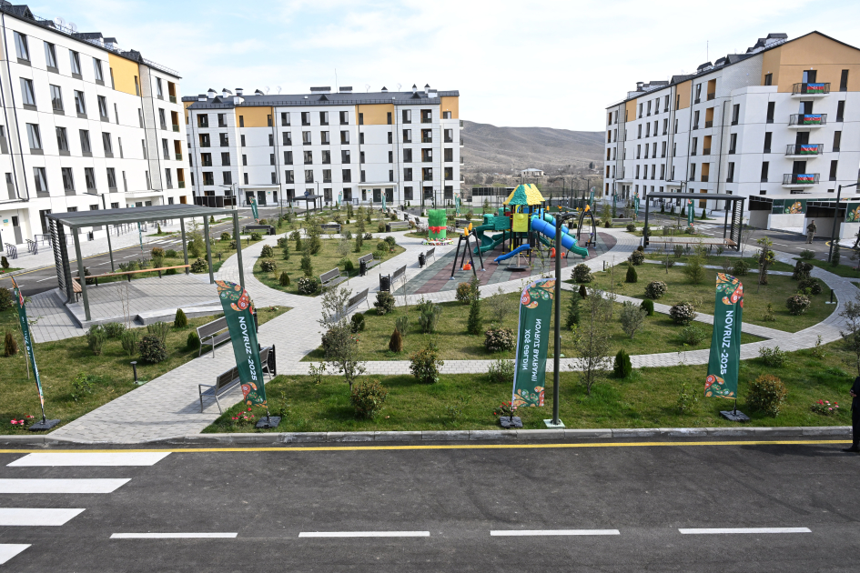 President Ilham Aliyev, First Lady Mehriban Aliyeva attend inauguration of Sugovushan residential complex (PHOTO/VIDEO)