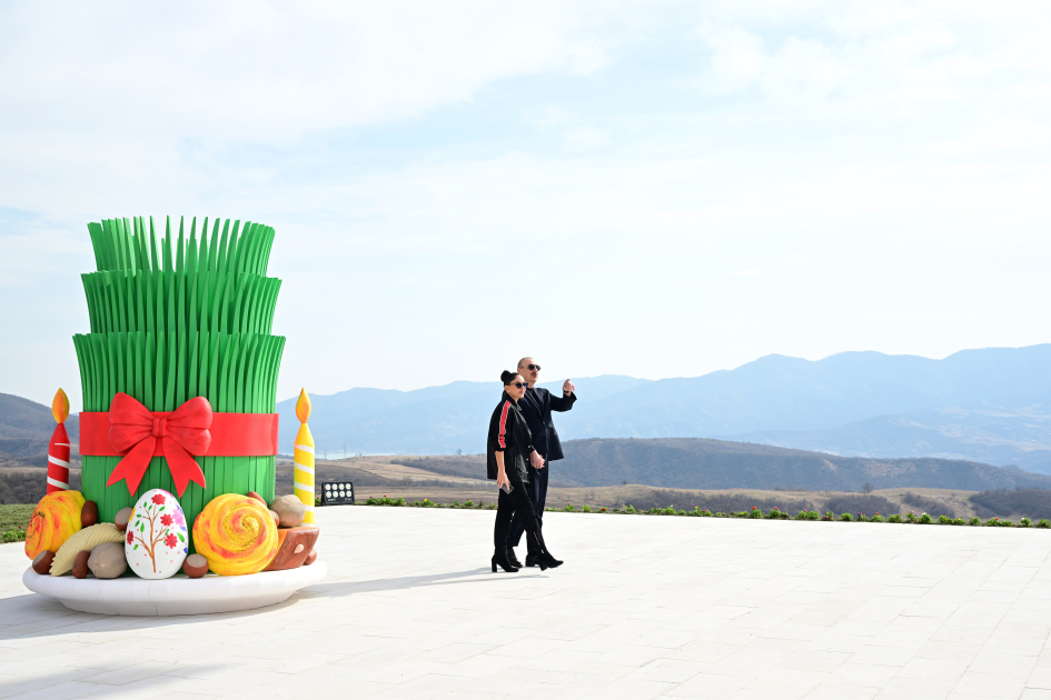 Footage from President Ilham Aliyev's visit to Aghdara district with First Lady Mehriban Aliyeva shared on head of state's social media accounts (VIDEO)