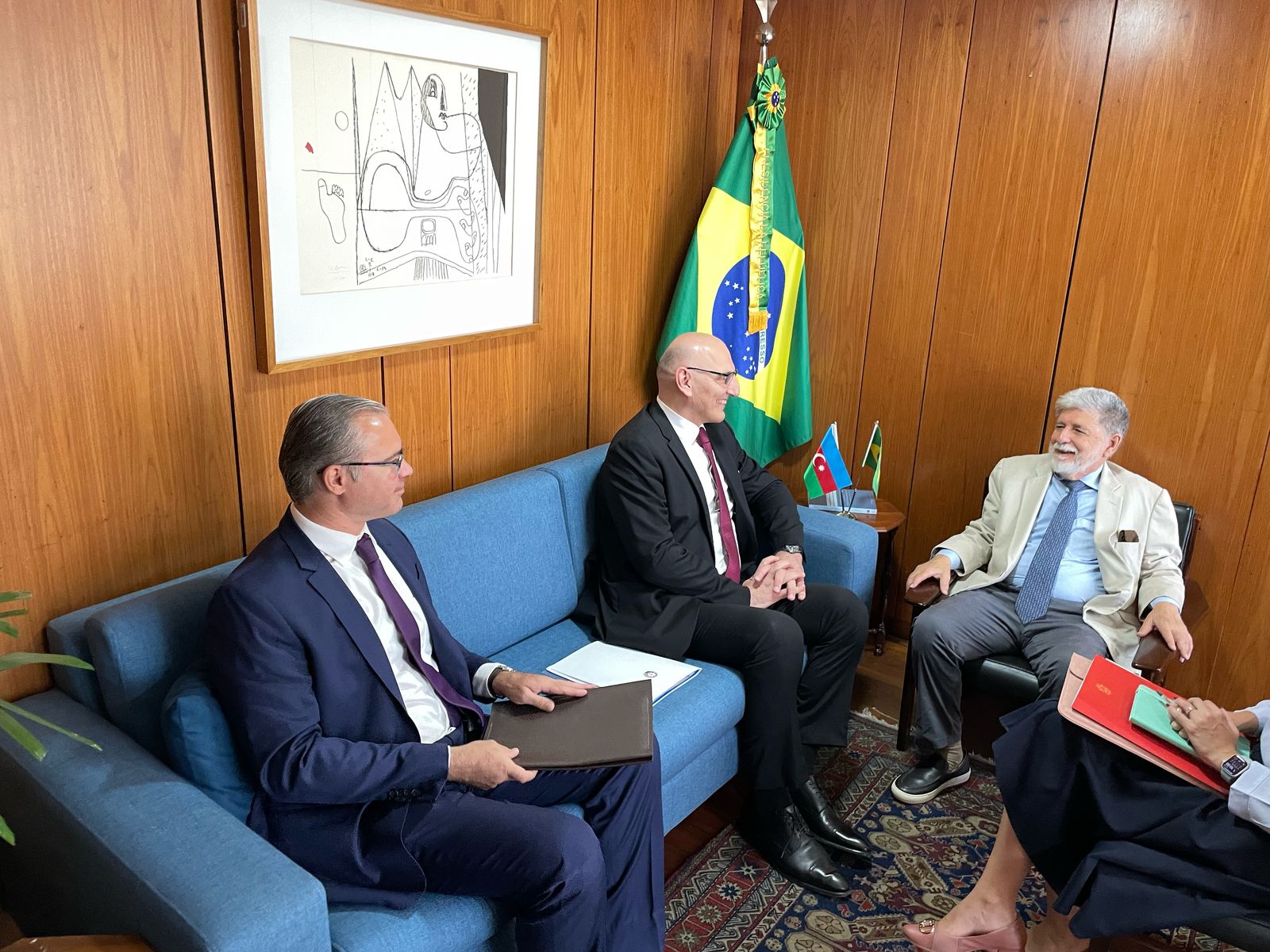 Elchin Amirbayov holds talks with Brazilian officials (PHOTO)