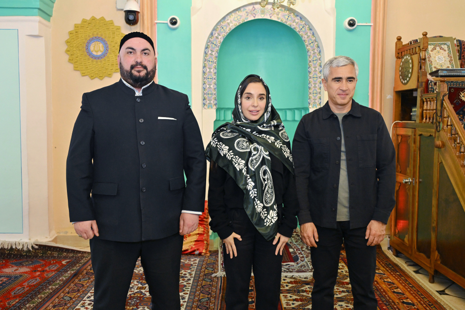 Vice-president of Heydar Aliyev Foundation Leyla Aliyeva visits Sakina Khanum mosque in Guba (PHOTO)