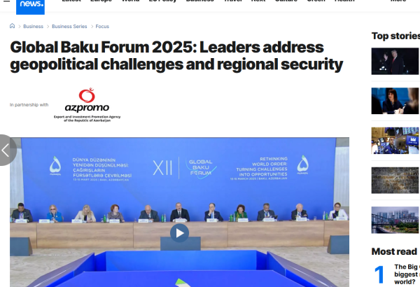 Euronews covers key takeaways from 12th Global Baku Forum in Azerbaijan
