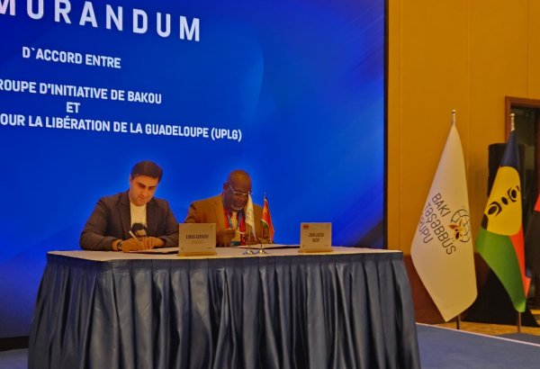 Baku Initiative Group, People's Union for Liberation of Guadeloupe sign MoU