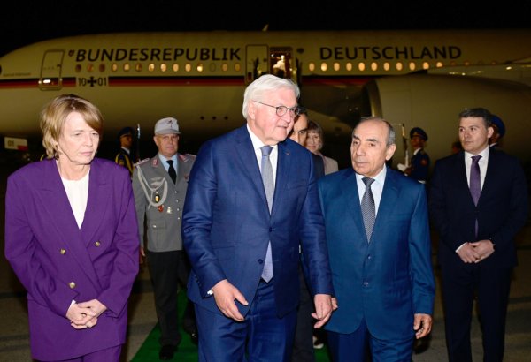 German President Frank-Walter Steinmeier arrives in Azerbaijan on official visit (PHOTO)
