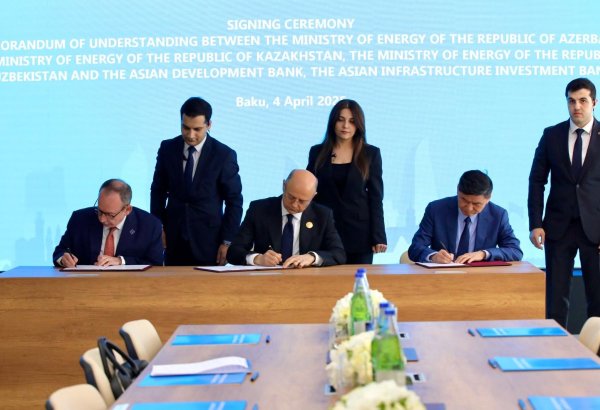 Azerbaijan, Kazakhstan, Uzbekistan to co-op with ADB, AIIB on Caspian green energy initiative (PHOTO)