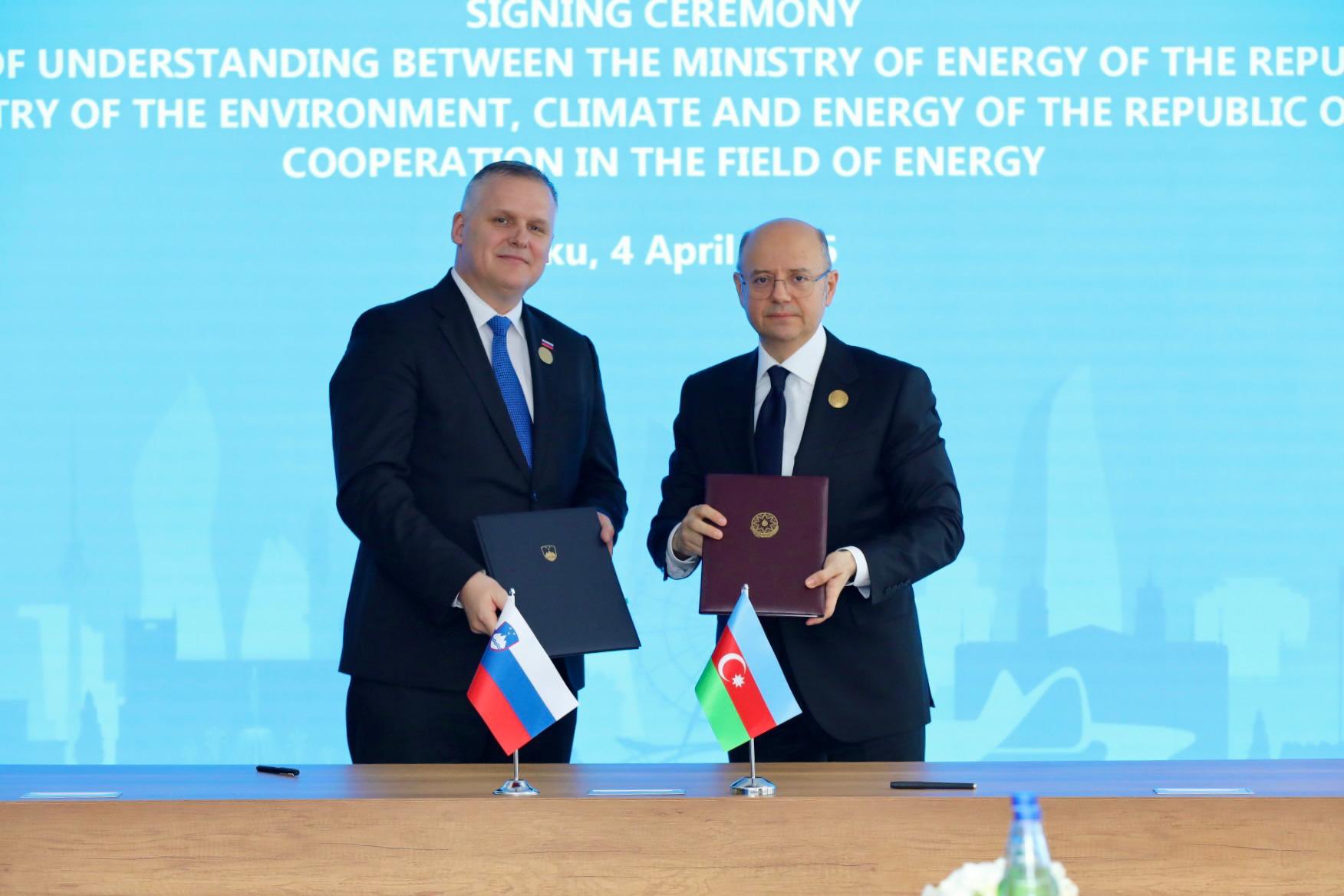 Azerbaijan, Slovenia seal energy cooperation memorandum (PHOTO)