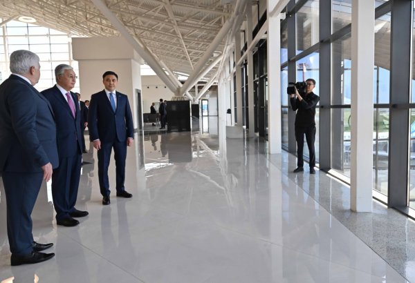 Kazakhstan's Tokayev reviews new Shymkent airport terminal