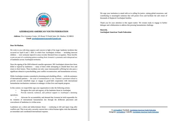 Azerbaijani diaspora across globe protests Armenian landmine terrorism (PHOTO)