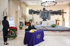President Ilham Aliyev, First Lady Mehriban Aliyeva visit Church of Immaculate Conception of Blessed Virgin Mary in Baku, offer condolences over death of Pope Francis (PHOTO/VIDEO)