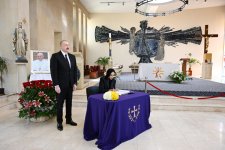 President Ilham Aliyev, First Lady Mehriban Aliyeva visit Church of Immaculate Conception of Blessed Virgin Mary in Baku, offer condolences over death of Pope Francis (PHOTO/VIDEO)