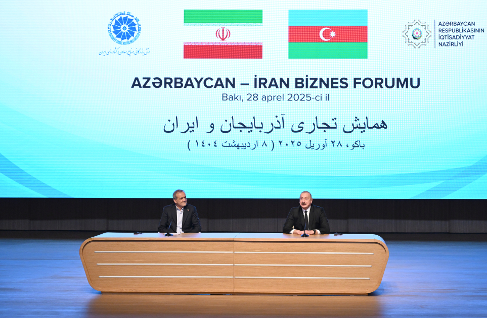 President Ilham Aliyev, President Masoud Pezeshkian attend Azerbaijan-Iran business forum (PHOTO/VIDEO)