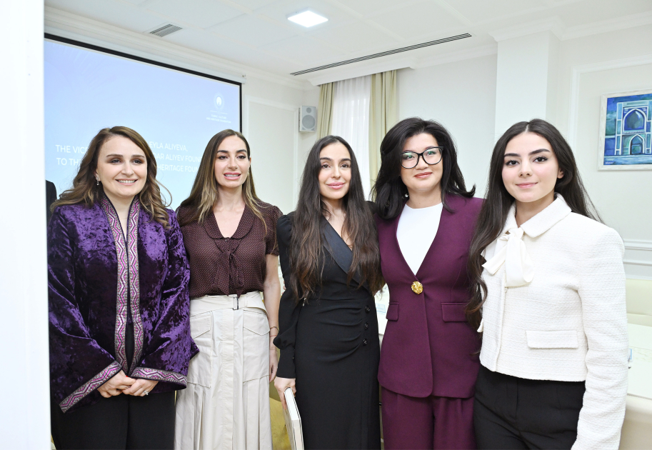 Heydar Aliyev Foundation VP Leyla Aliyeva and Head of Baku Media Center Arzu Aliyeva visit Turkic Culture and Heritage Foundation (PHOTO)