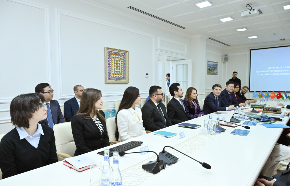 Heydar Aliyev Foundation VP Leyla Aliyeva and Head of Baku Media Center Arzu Aliyeva visit Turkic Culture and Heritage Foundation (PHOTO)